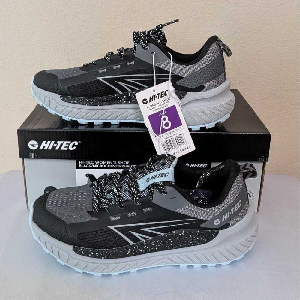 New Hi-Tec Women's Casual Lace-Up Shoes Black Size 8 - Picture 2 of 5